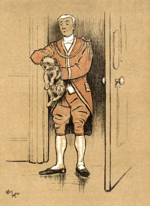 Framed Print : Frontispiece illustration by Cecil Aldin, The Snob Framed Print : Frontispiece illustration by Cecil Aldin, The Snob