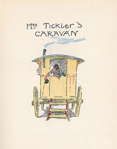 Frontispiece illustration, Mrs Ticklers Caravan