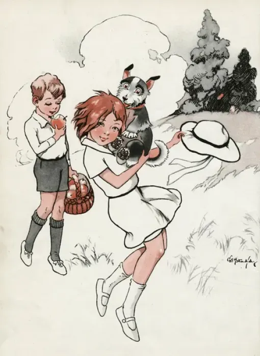 Framed Print : Frontispiece, Jeek, by G E Studdy Framed Print : Frontispiece, Jeek, by G E Studdy