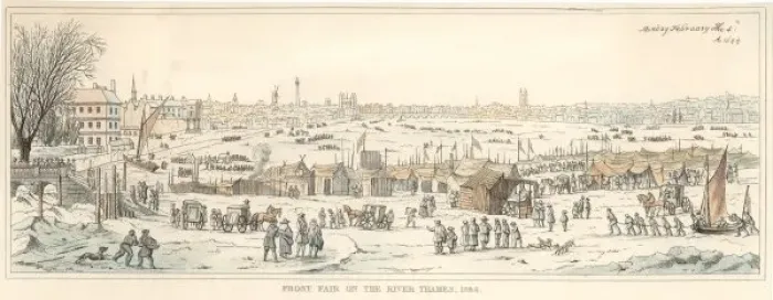 Framed Print : Frost Fair / Thames / 1684 Framed Print : Frost Fair / Thames / 1684