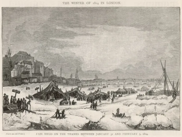 Framed Print : Frost Fair Thames 1814 Framed Print : Frost Fair Thames 1814