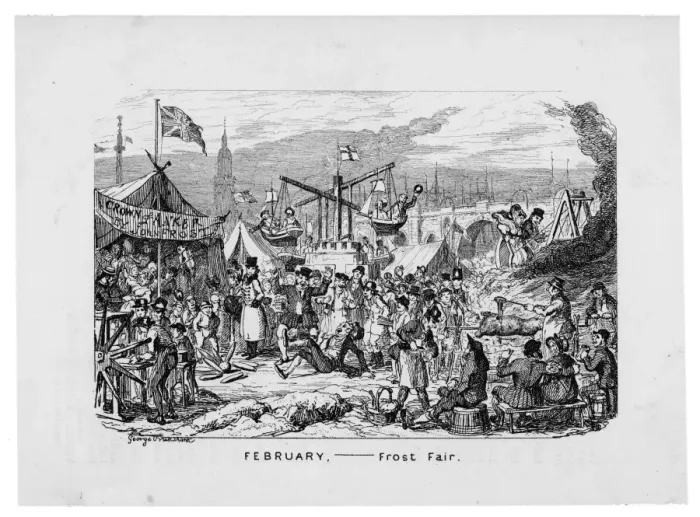 Framed Print : Frost Fair / Thames / 1838 Framed Print : Frost Fair / Thames / 1838