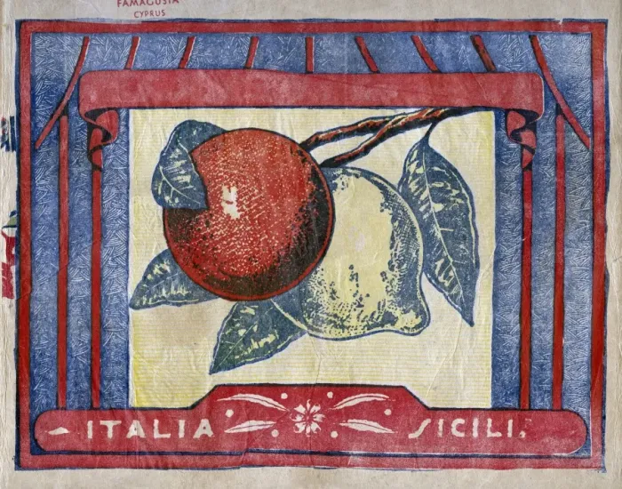 Framed Print : Fruit Label -- oranges and lemons Framed Print : Fruit Label -- oranges and lemons