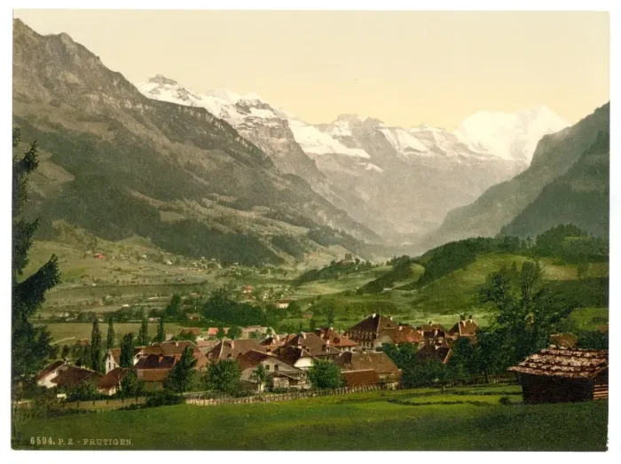 Framed Print : Frutigen, general view, Bernese Oberland, Switzerland Framed Print : Frutigen, general view, Bernese Oberland, Switzerland