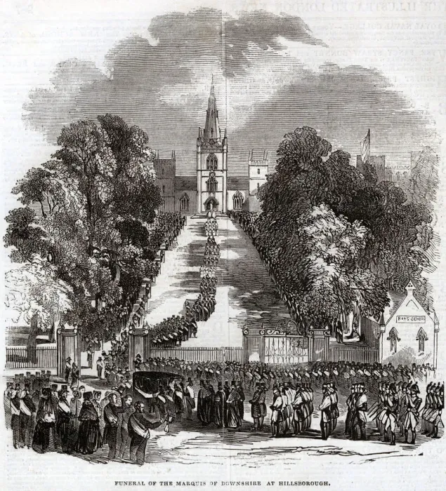 Framed Print : Funeral of the 3rd Marquess of Downshire at Hillsborough Framed Print : Funeral of the 3rd Marquess of Downshire at Hillsborough