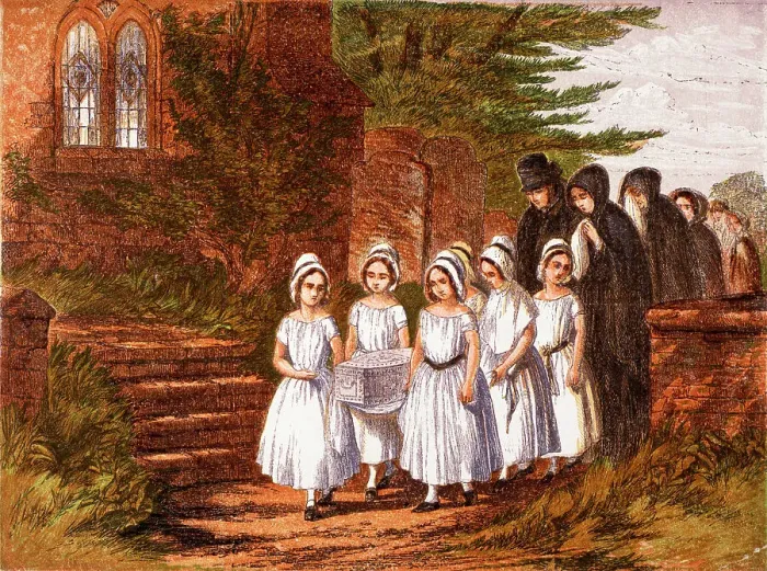 Framed Print : FUNERAL / CHILD, 1861 Framed Print : FUNERAL / CHILD, 1861