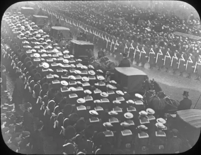 Framed Print : Funeral of Edward VII - Bluejackets marching Framed Print : Funeral of Edward VII - Bluejackets marching