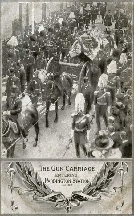 Framed Print : Funeral of Edward VII - Gun Carriage Cortege at Paddington Framed Print : Funeral of Edward VII - Gun Carriage Cortege at Paddington