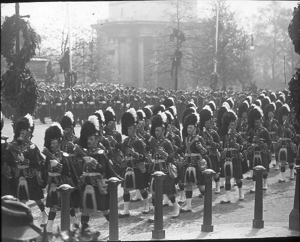 Funeral of Edward VII - Highlanders (with reversed arms) Reg