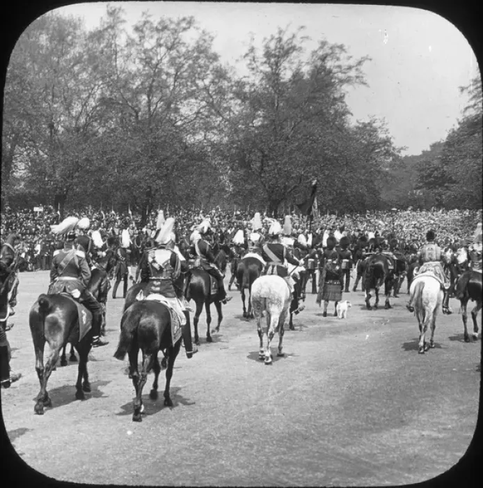 Framed Print : Funeral of Edward VII - (King s) Charger and dog Framed Print : Funeral of Edward VII - (King s) Charger and dog