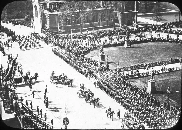 Funeral of Edward VII - (Royal) Carriage leaving Westminster
