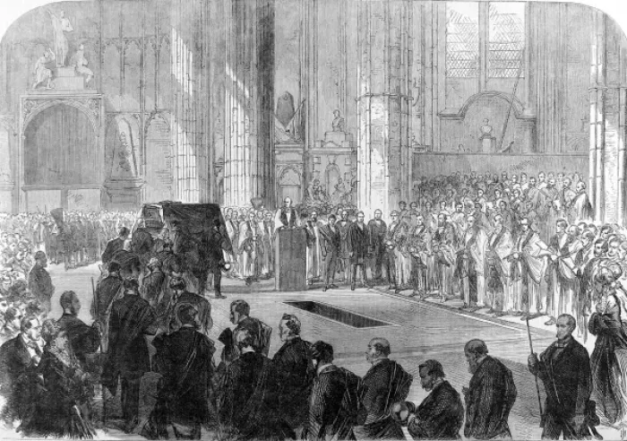 Framed Print : Funeral of George Peabody at Westminster Abbey, 1869 Framed Print : Funeral of George Peabody at Westminster Abbey, 1869