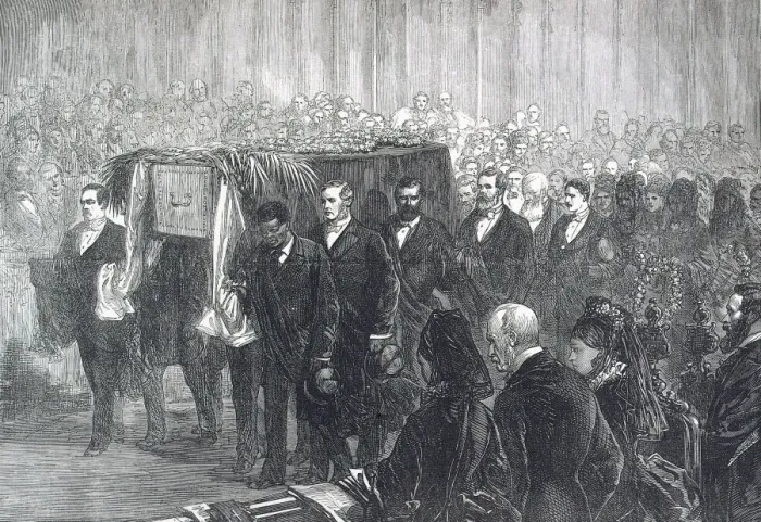 Framed Print : Funeral of Livingstone Framed Print : Funeral of Livingstone