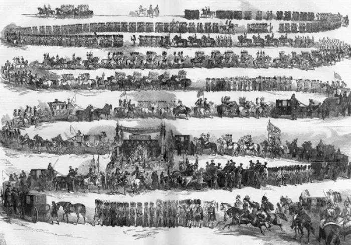 Framed Print : Funeral procession of the Duke of Wellington Framed Print : Funeral procession of the Duke of Wellington