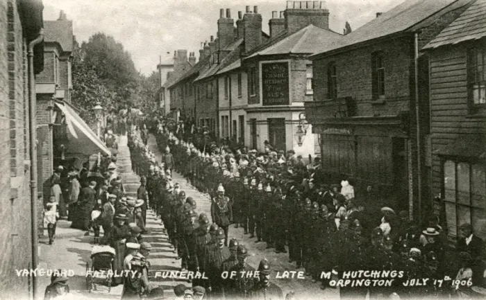 Framed Print : Funeral Procession of M Hutchings, Orpington, London Framed Print : Funeral Procession of M Hutchings, Orpington, London