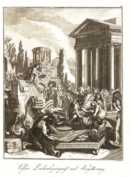 Framed Print : Funeral rites and apotheosis of Julius Caesar, 44 BC Framed Print : Funeral rites and apotheosis of Julius Caesar, 44 BC