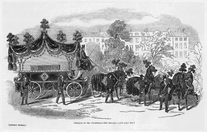 Framed Print : Funerals Connell Death Daniel 1847 Hearse History Framed Print : Funerals Connell Death Daniel 1847 Hearse History