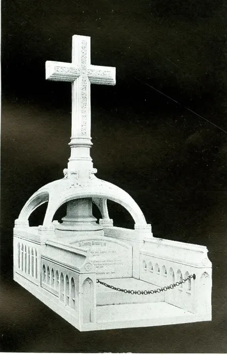 Framed Print : Funerary Monument - Grave with Cross
