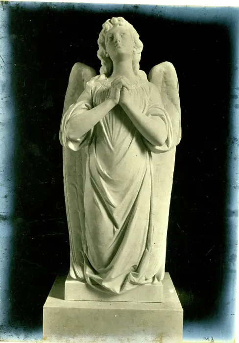Framed Print : Funerary Monument - Praying Angel