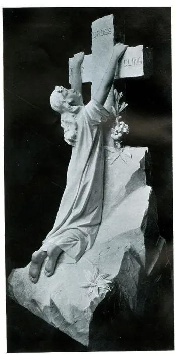 Framed Print : Funerary Monument - Woman clinging to Cross Framed Print : Funerary Monument - Woman clinging to Cross