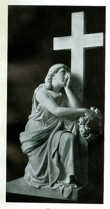 Framed Print : Funerary Monument - Woman at foot of Cross Framed Print : Funerary Monument - Woman at foot of Cross