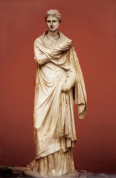 Funerary sculpture of a woman