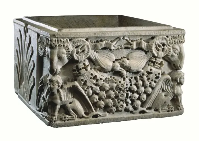 Framed Print : Funerary Urn. 1st-2nd c. Roman art. Early Empire Framed Print : Funerary Urn. 1st-2nd c. Roman art. Early Empire