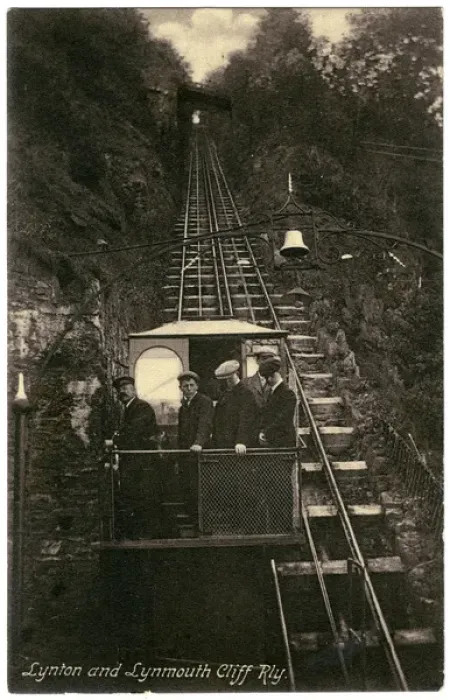 Framed Print : Funicular at Lynmouth Cliff 1904 Framed Print : Funicular at Lynmouth Cliff 1904