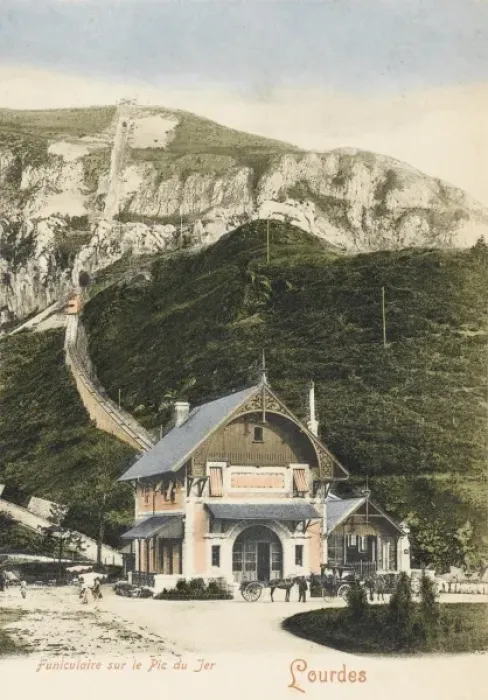 Framed Print : The Funicular Railway - Lourdes Framed Print : The Funicular Railway - Lourdes