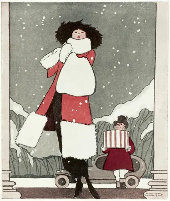 Framed Print : Fur Coat & New Hat 1919 Framed Print : Fur Coat & New Hat 1919