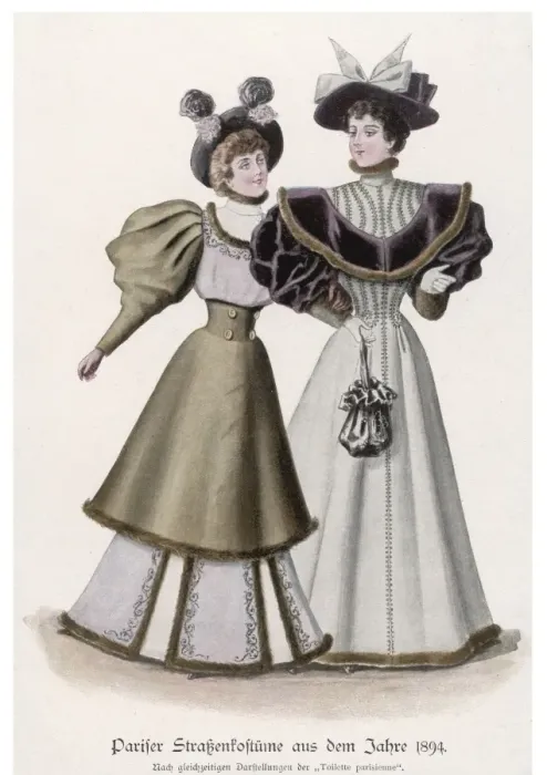 Framed Print : Fur-Edge Skirt 1894 Framed Print : Fur-Edge Skirt 1894