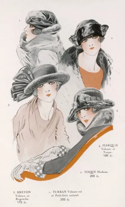 Framed Print : Fur Hats for 1922 Framed Print : Fur Hats for 1922