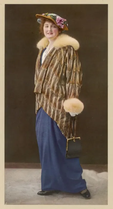 Framed Print : Fur Jacket 1914 Framed Print : Fur Jacket 1914