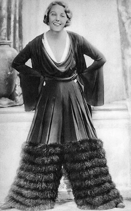 Framed Print : Fur trimmed pyjama suit, 1931 Framed Print : Fur trimmed pyjama suit, 1931