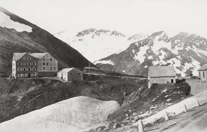 Framed Print : Furka Hotel and the Matterhorn, Switzerland Framed Print : Furka Hotel and the Matterhorn, Switzerland