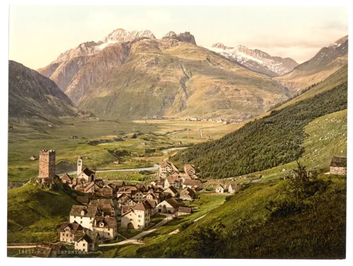 Framed Print : Furka Pass, Hospenthal, general view, Bernese Oberland, Swit Framed Print : Furka Pass, Hospenthal, general view, Bernese Oberland, Swit