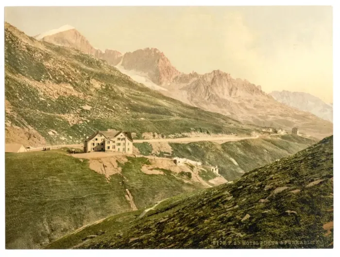 Framed Print : Furka Pass, the hotel, Bernese Oberland, Switzerland Framed Print : Furka Pass, the hotel, Bernese Oberland, Switzerland