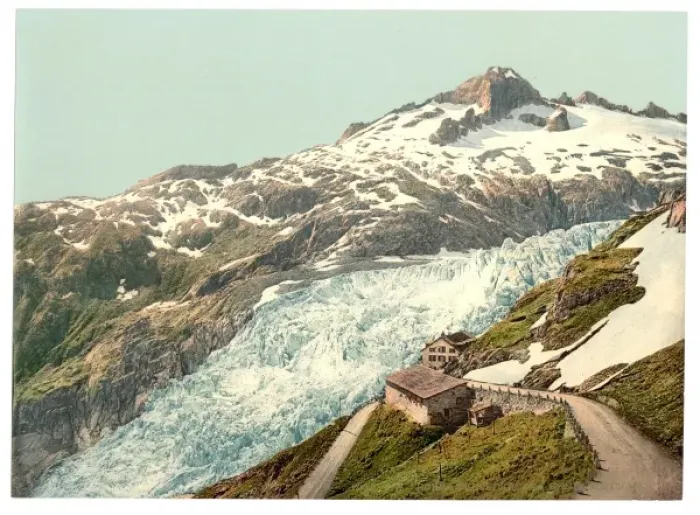 Framed Print : Furka Pass and Rhone Glacier, Bernese Oberland, Switzerland Framed Print : Furka Pass and Rhone Glacier, Bernese Oberland, Switzerland
