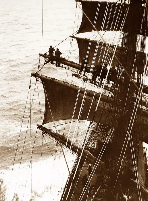 Framed Print : Furling sails, Sailing Ship Framed Print : Furling sails, Sailing Ship
