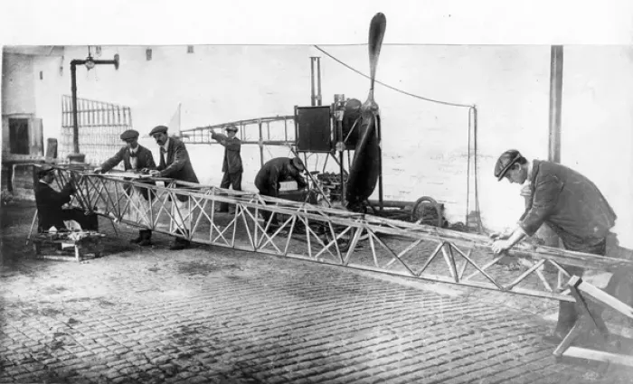 Framed Print : The fuselage of the Second Monoplane under construction Framed Print : The fuselage of the Second Monoplane under construction