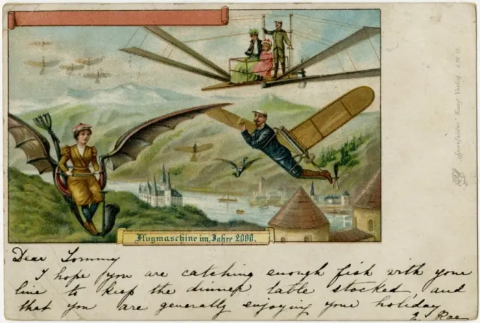 Framed Print : Future Prediction - Flying Machines in the Year 2000 Framed Print : Future Prediction - Flying Machines in the Year 2000