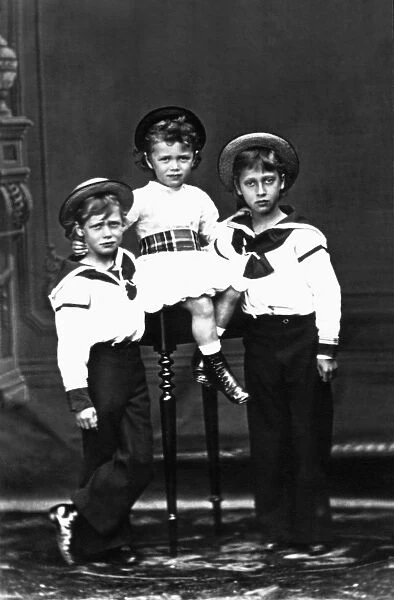 The future Tsar Nicholas II with the future King George V
