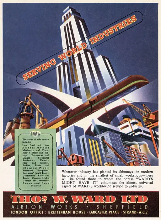 Framed Print : Futuristic advertising art. Date: 1951 Framed Print : Futuristic advertising art. Date: 1951