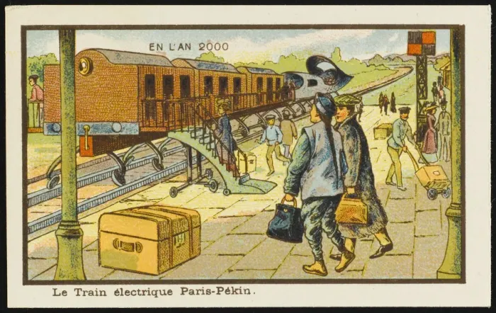 Framed Print : Futuristic train travel, Paris to Peking Framed Print : Futuristic train travel, Paris to Peking