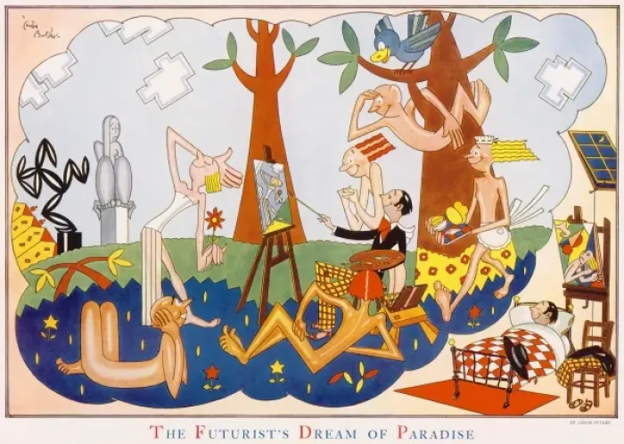 Framed Print : The Futurists Dream of Paradise by Leslie Butler Framed Print : The Futurists Dream of Paradise by Leslie Butler