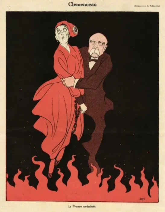 Framed Print : G Clemenceau / Gulbransson Framed Print : G Clemenceau / Gulbransson