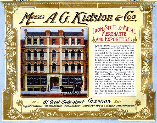 A G Kidston, Iron, Steel and Metal Merchants, Glasgow