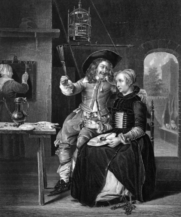Framed Print : Gabriel Metsu - 3 Framed Print : Gabriel Metsu - 3