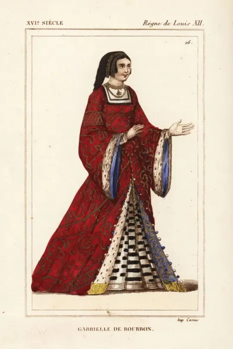 Framed Print : Gabrielle de Bourbon, wife of Louis II of Framed Print : Gabrielle de Bourbon, wife of Louis II of