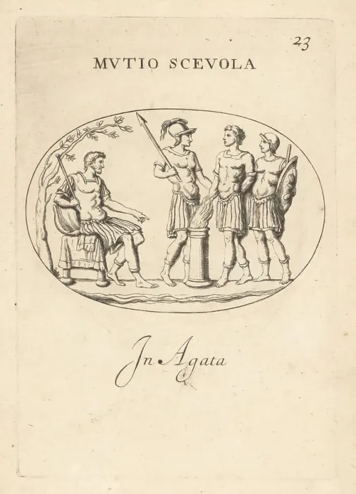 Framed Print : Gaius Mucius Scaevola standing before the Etruscan Porsena Framed Print : Gaius Mucius Scaevola standing before the Etruscan Porsena